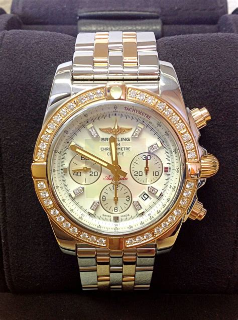 breitling diamond watches for her|Breitling chronomat diamond bezel.